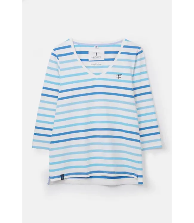 Lighthouse Ariana Top  Blue Stripe