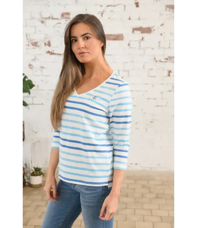 Lighthouse Ariana Top  Blue Stripe
