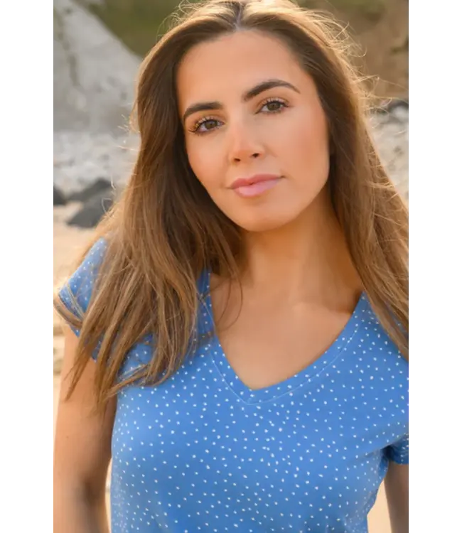 Lighthouse Ladies Ariana Tee Marine Blue Dot