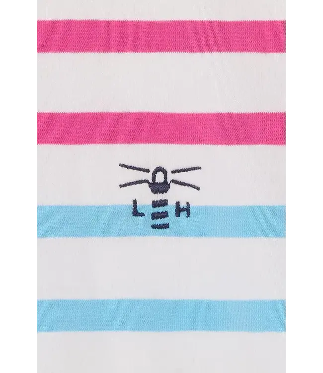 Lighthouse Ladies Causeway Tee Pink / Sky Blue Stripe