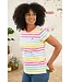 Lighthouse Ladies Causeway Tee Pink / Sky Blue Stripe