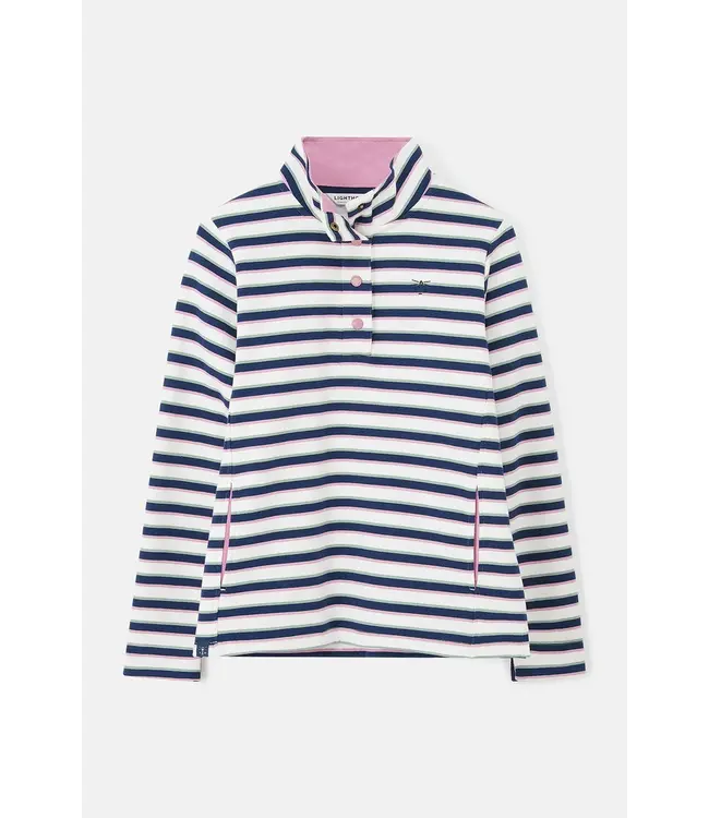 Lighthouse Haven II Jersey Navy Sage Rose Stripe