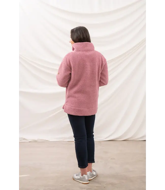 Lighthouse Coast Half Zip Fleece Wild Rose