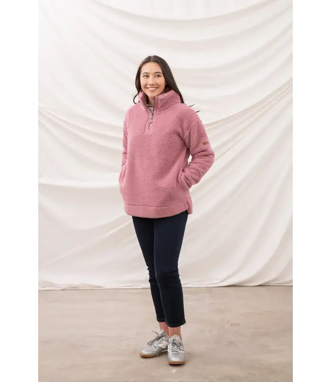 Lighthouse Coast Half Zip Fleece Wild Rose
