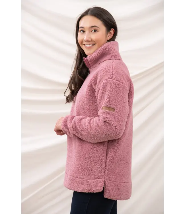 Lighthouse Coast Half Zip Fleece Wild Rose