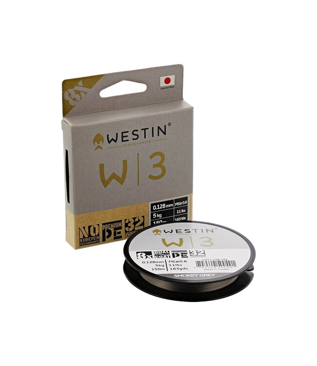 Westin W3 8 BRAID 150M/165YDS SMOKEY GREY