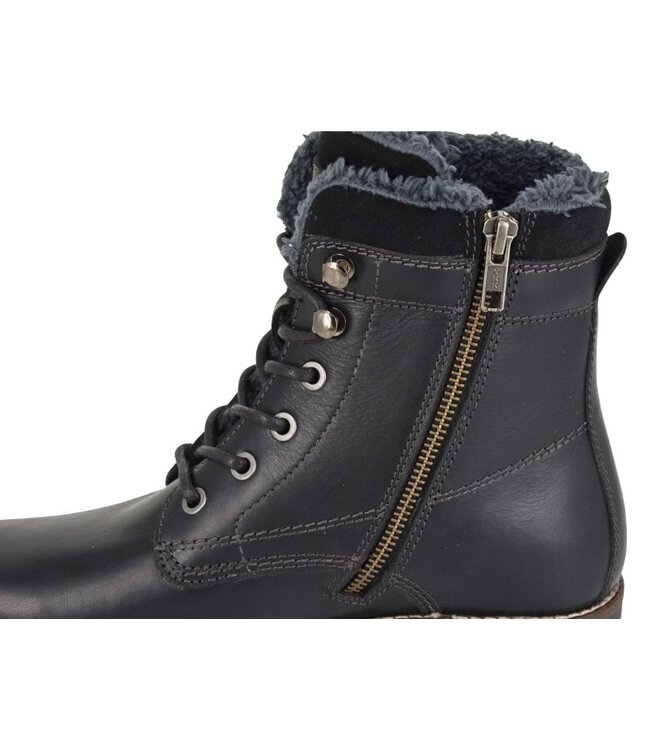 Black Leather Lined Ankle Boot