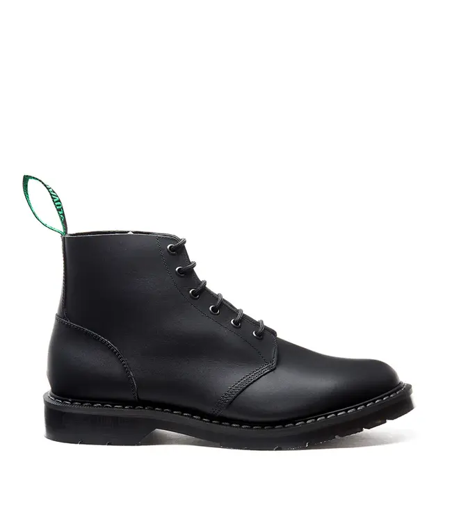 Solovair 6 Eye Derby Boot Black