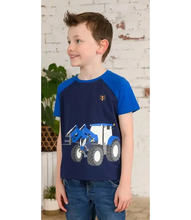 Lighthouse Mason Tee Frontloader. Blue Tractor