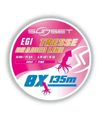 Sunset SUNSET 8X RS EGING FLUO PINK BRAID 135M
