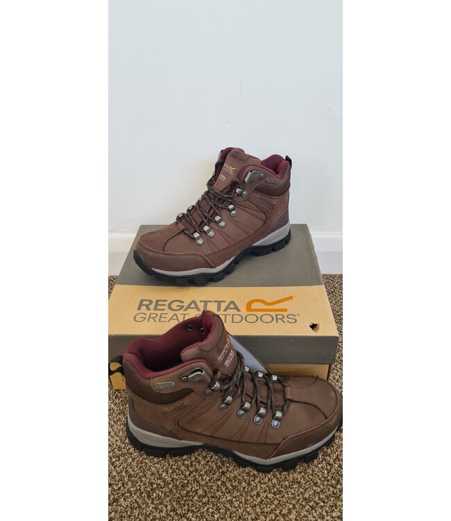Lady Borderline II Mid Walking Boots. Peat/Dark Burgundy