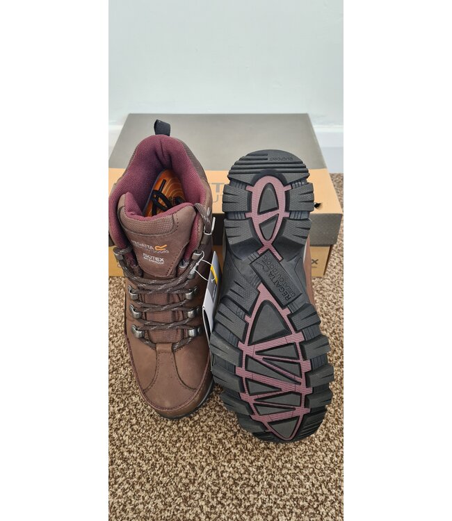 Lady Borderline II Mid Walking Boots. Peat/Dark Burgundy