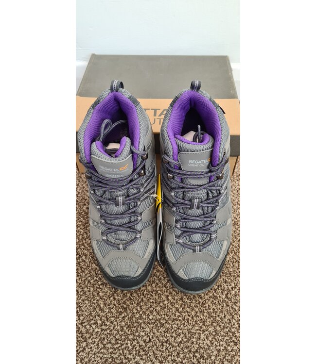 Lady Burrell Walking Boots. Steel/Alpine Purple