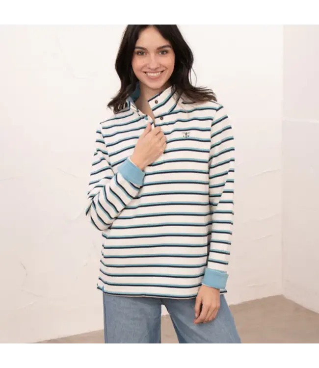 Lighthouse Haven II Jersey. Blue/Indigo Stripe