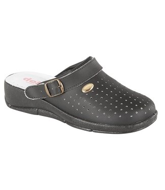 Leather Clog.  Black