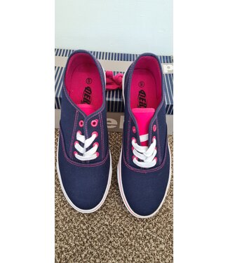 Navy/Pink Canvas Plimsoll