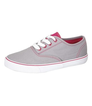 Dek Grey/Pink Canvas Lace Up Shoe