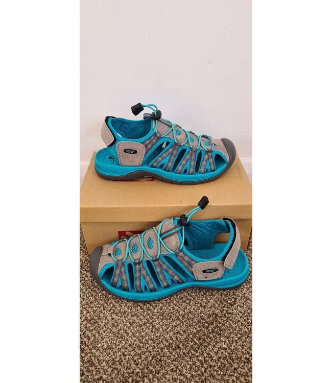 Grey / Teal Floral Sports Sandal