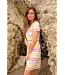 Lighthouse Lena Dress Pink / Sky Blue Stripe