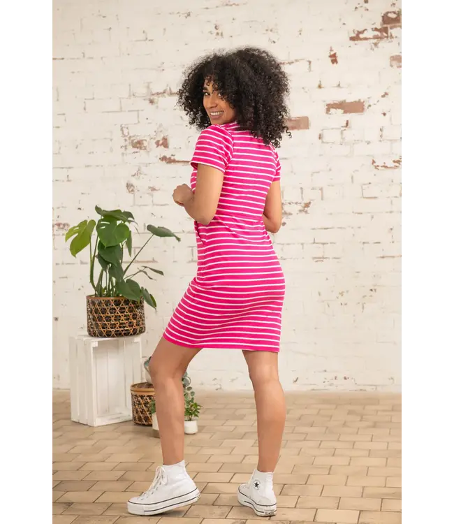 Lighthouse Lena Dress Pink Stripe