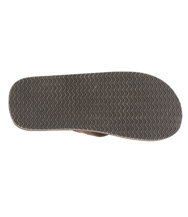 PDQ Mens Brown Flip Flops