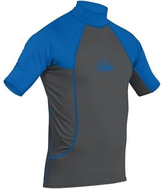Palm Palm Rashguard Mens Shortsleeve Jet Grey / Blue
