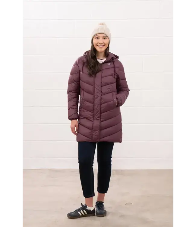Lighthouse Ladies Laurel Coat. Cranberry