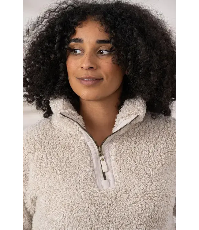 Lighthouse Ladies Coast Half Zip Fleece. Irish Cream