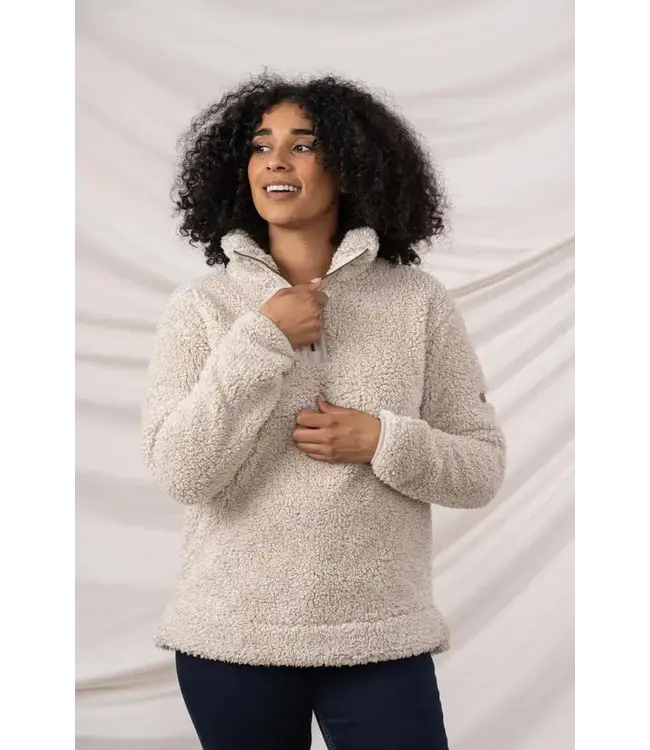 Lighthouse Ladies Coast Half Zip Fleece. Irish Cream