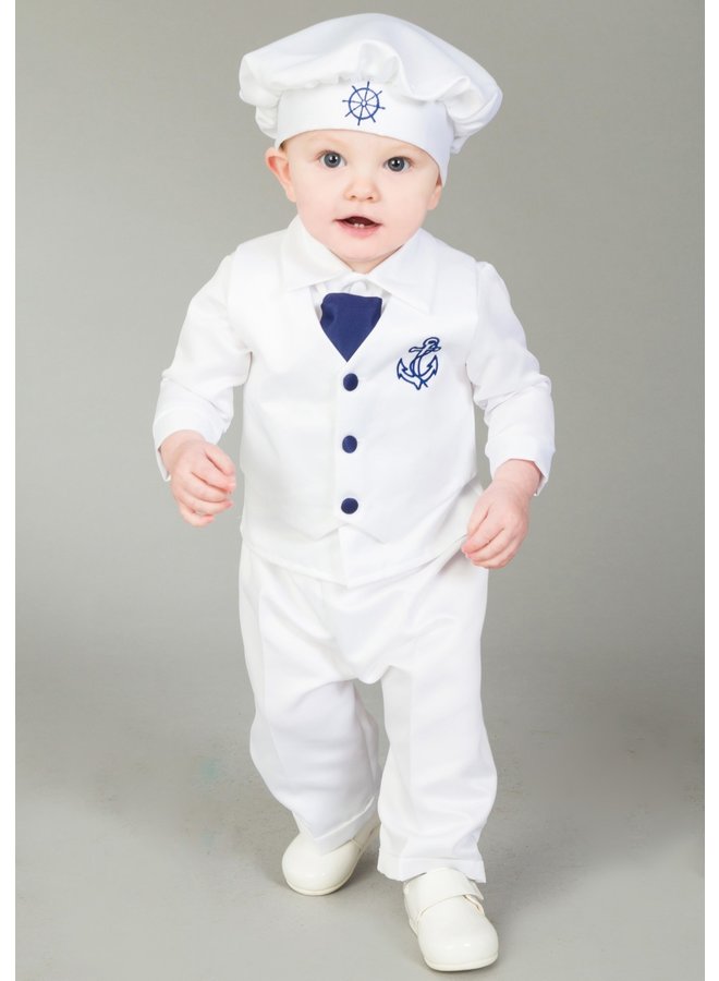 Festlicher Babyanzug mit Mütze