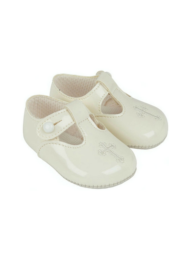 Taufschuhe, creme