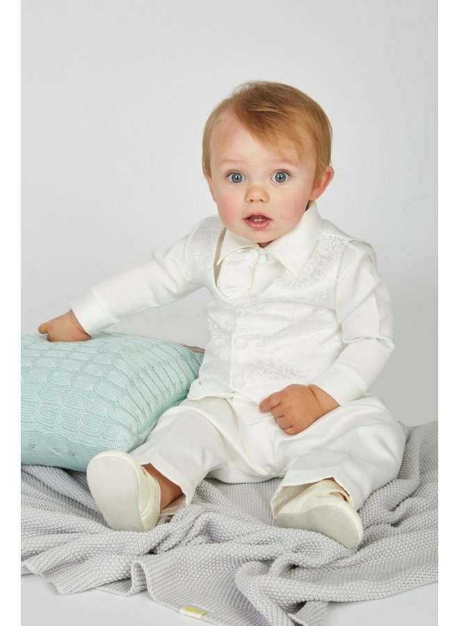 Baby Taufanzug in Creme, 4-teilig