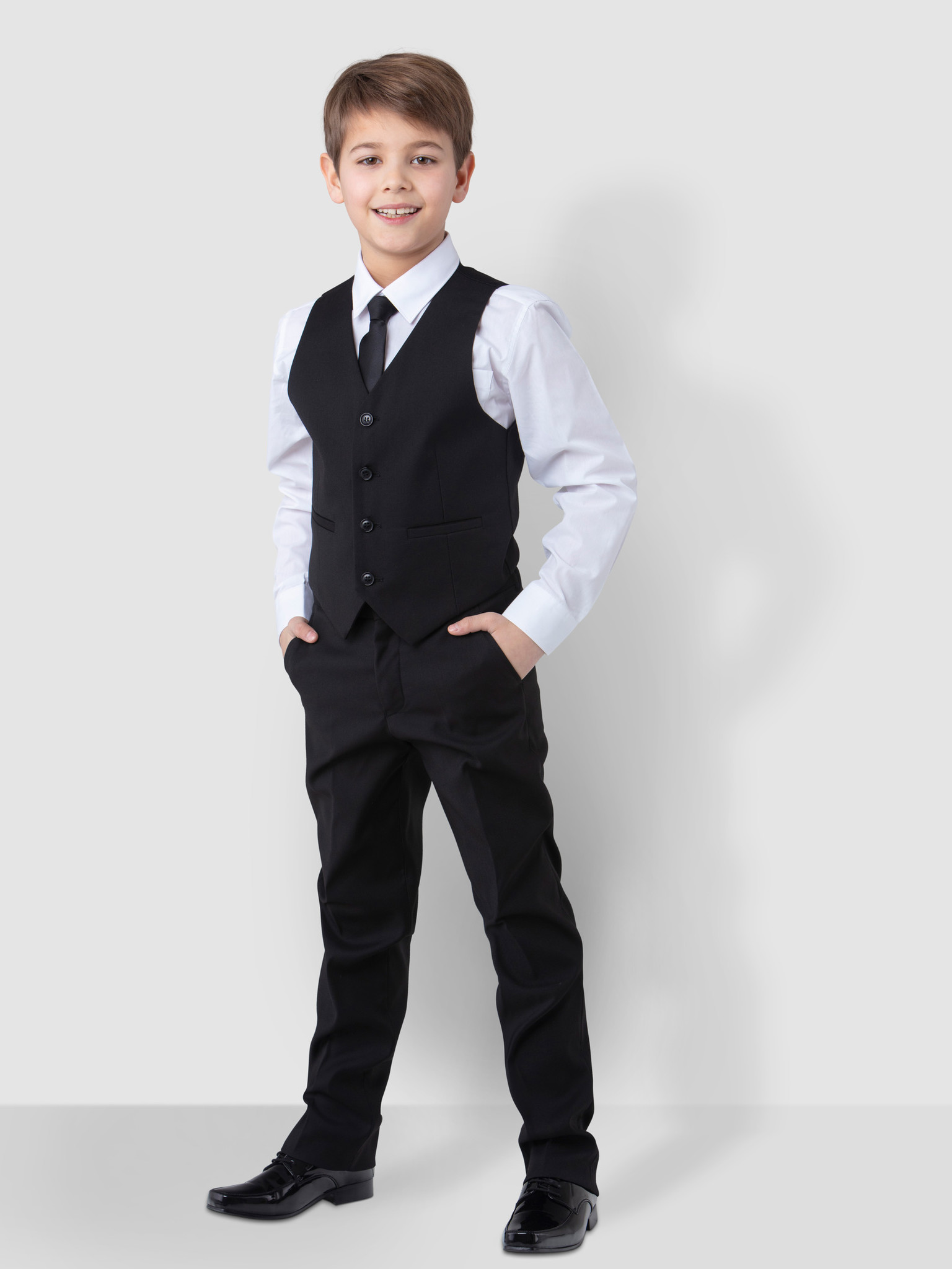 Festlicher Jungen Anzug 6 teilig In Schwarz Melli Trends