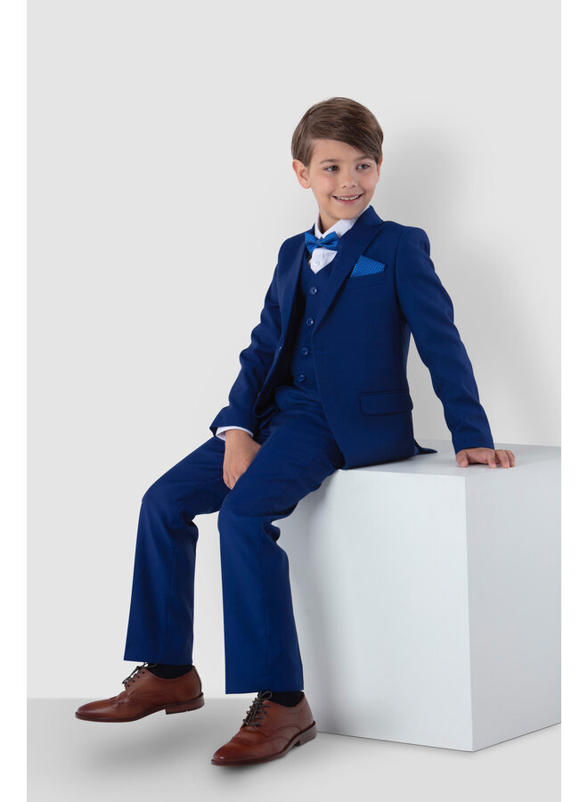 Kinder Anzug mit Fliege, 6-teilig, royalblau