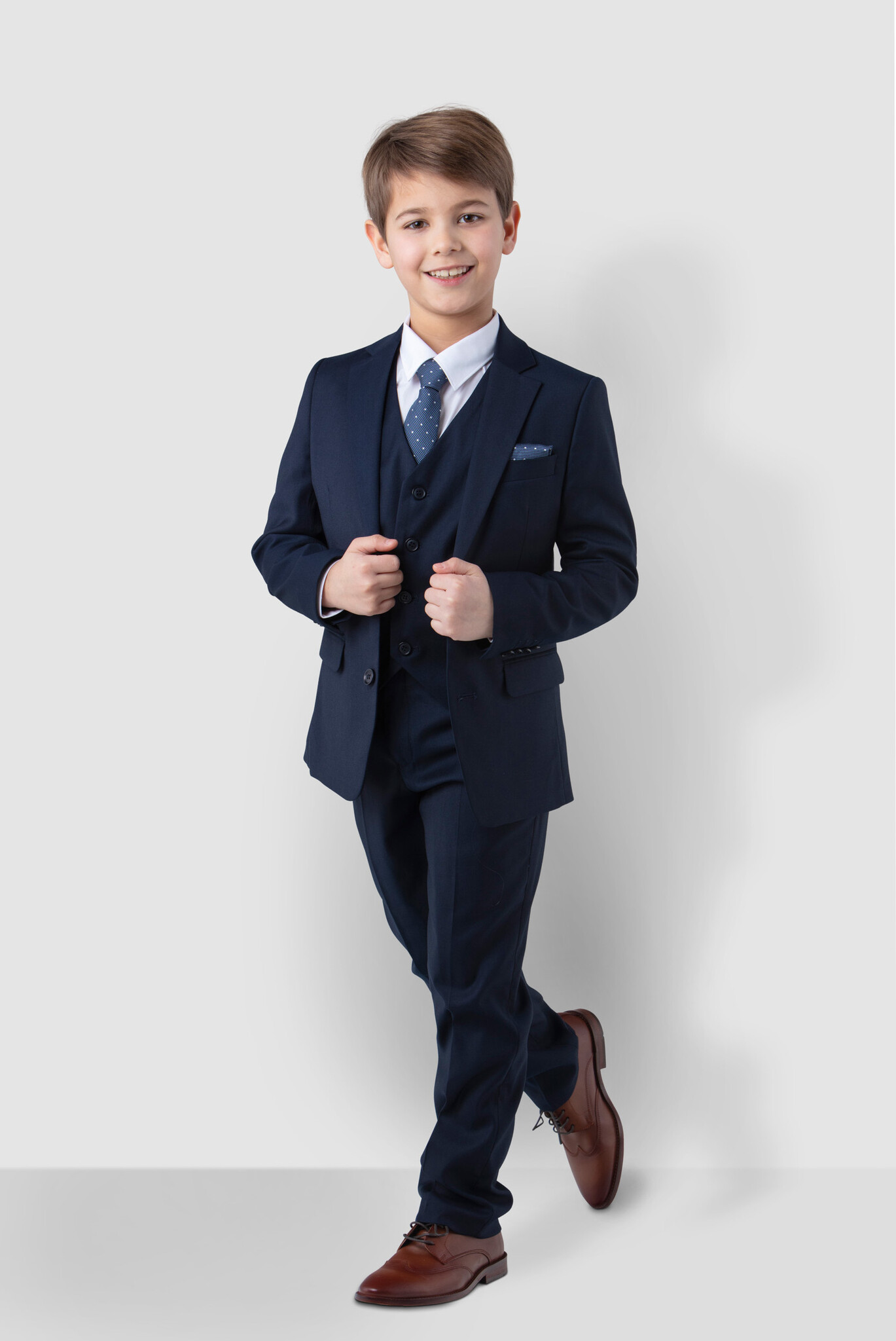 Luxuriöser Jungen Anzug, 6-teilig, in - Dunkelblau Melli-Trends