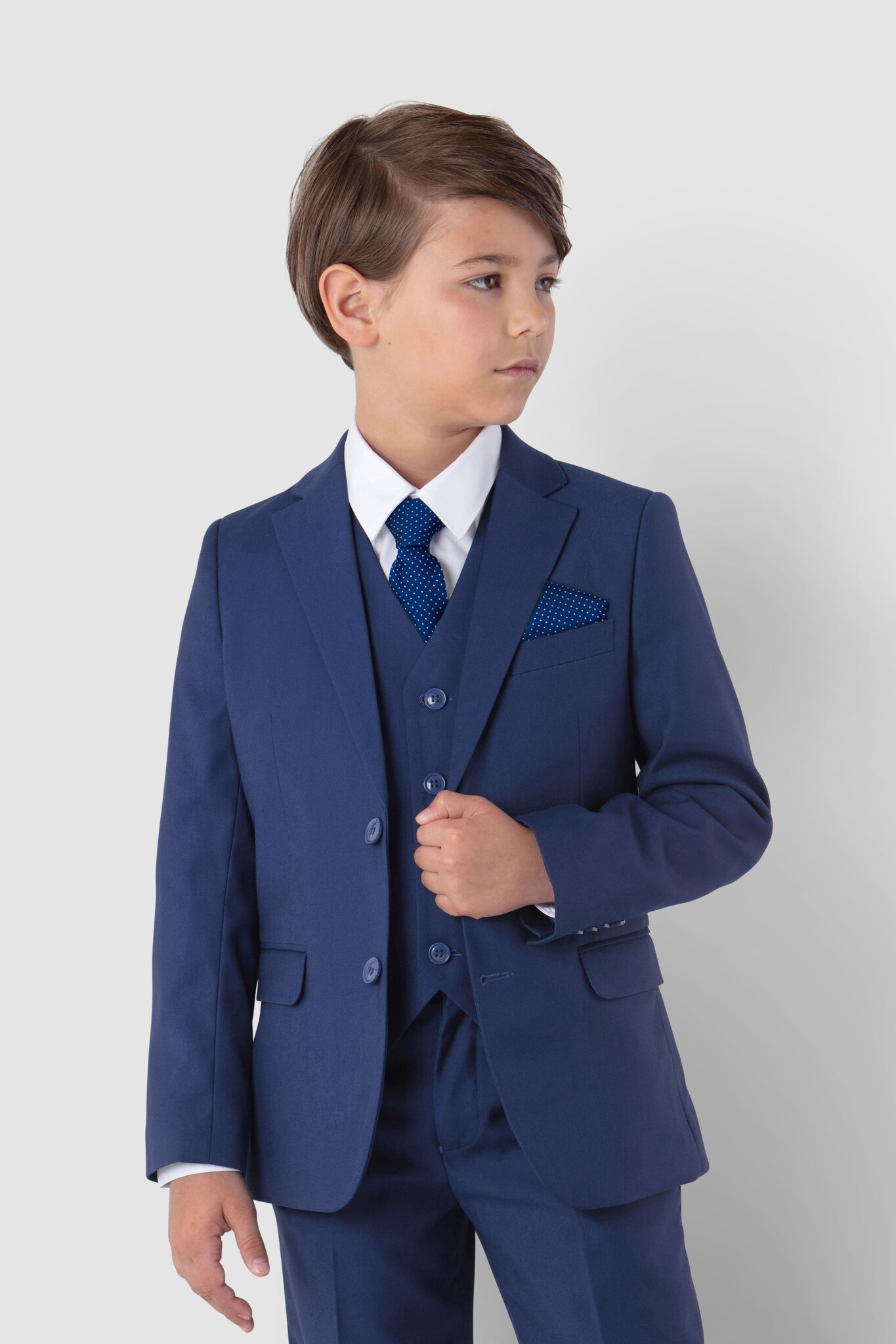 Festlicher Jungen Anzug, 6-teilig, Melli-Trends - blau