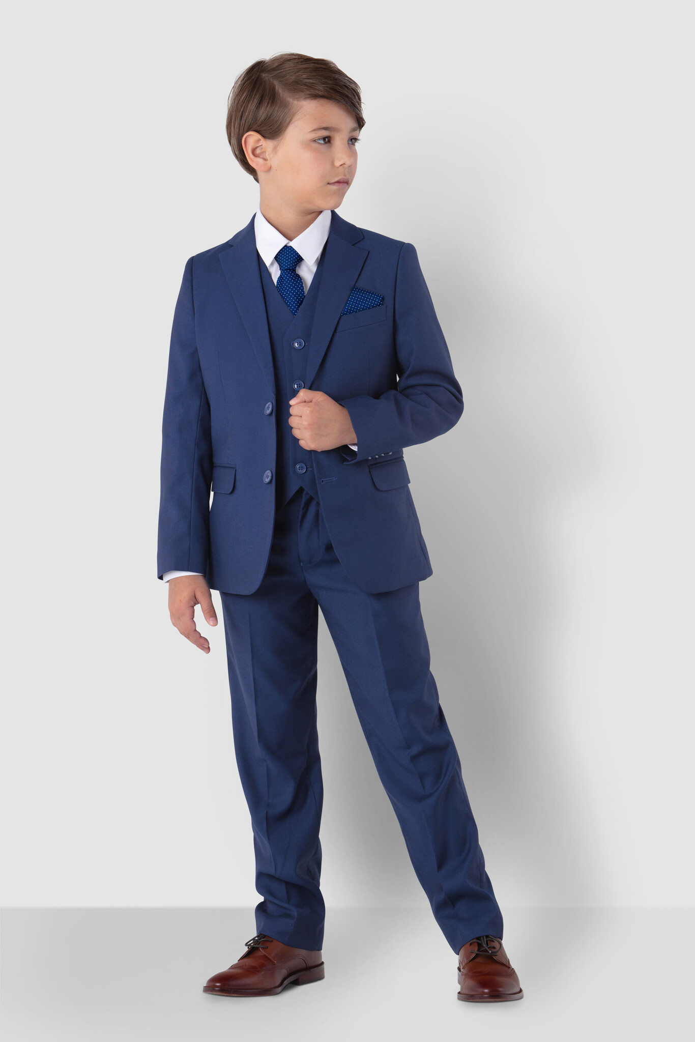 Festlicher Jungen Anzug 6 teilig Blau Melli Trends