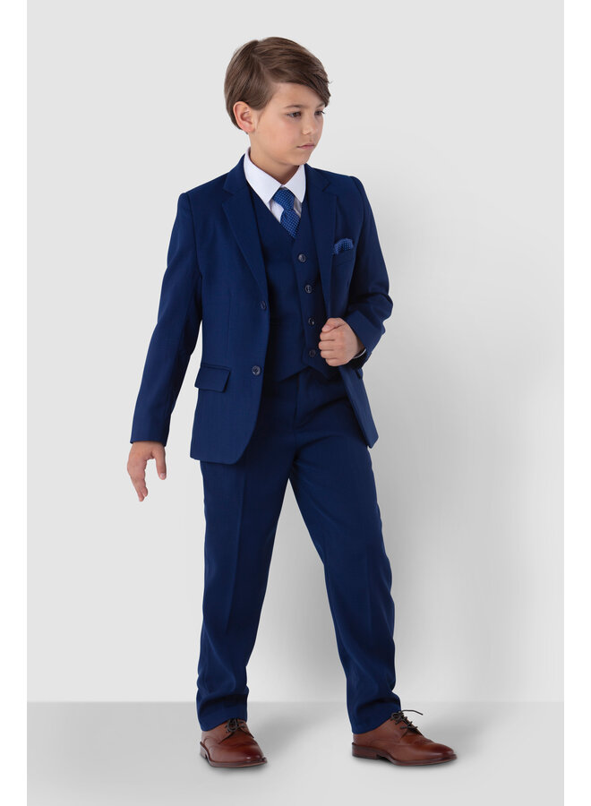 Festlicher Kinder Anzug Set, 6-teilig, blau