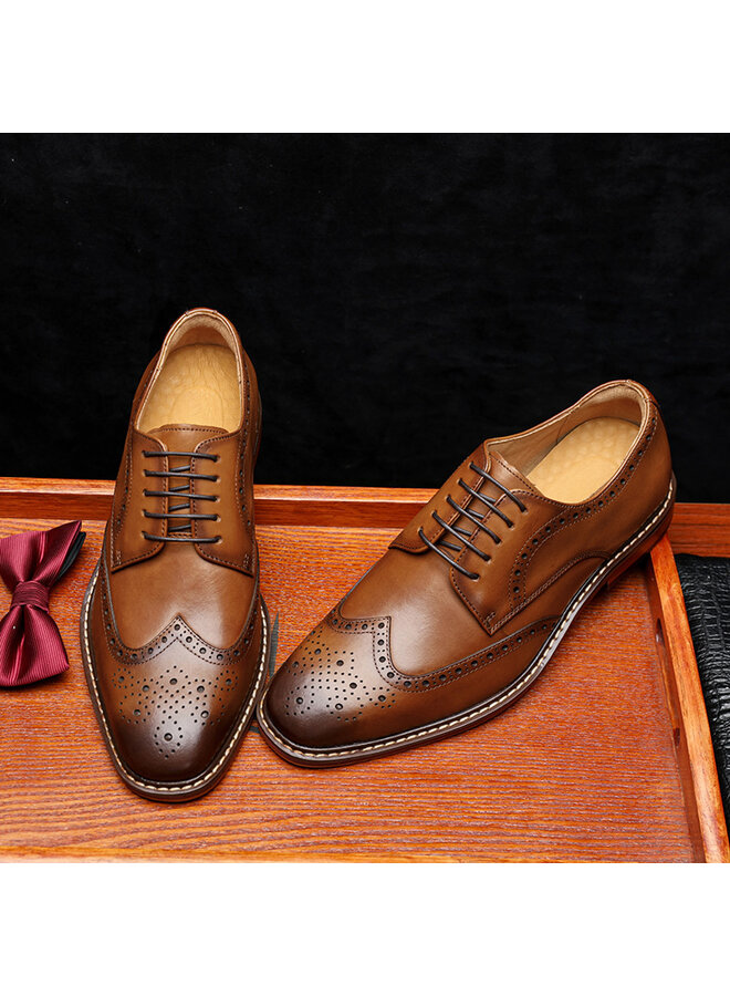 Herren Oxford-Schuh aus Leder, braun - Eleganz für jeden Anlass