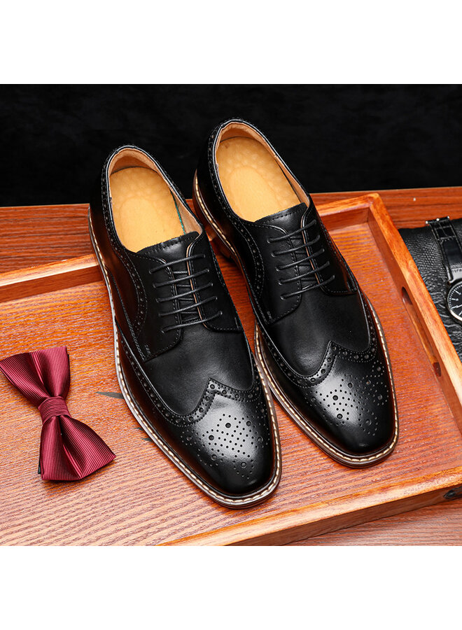 Herren Oxford-Schuh aus Leder, schwarz - Eleganz für jeden Anlass