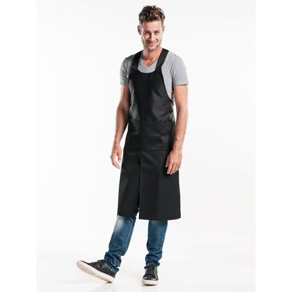 Chaud Devant Bib apron schort bediening Cross Black