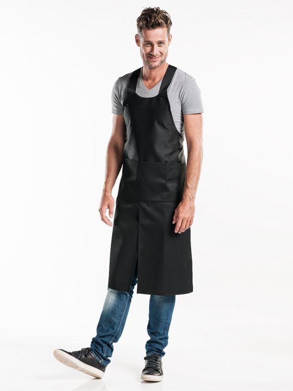 Bib apron schort bediening Cross Black