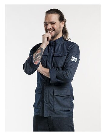 Parka Koksbuis blue denim stretch