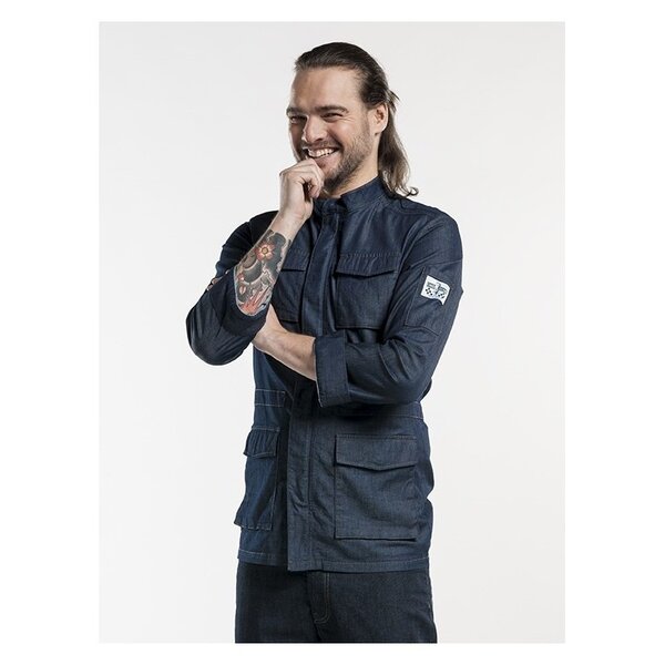 Chaud Devant Parka Koksbuis blue denim stretch