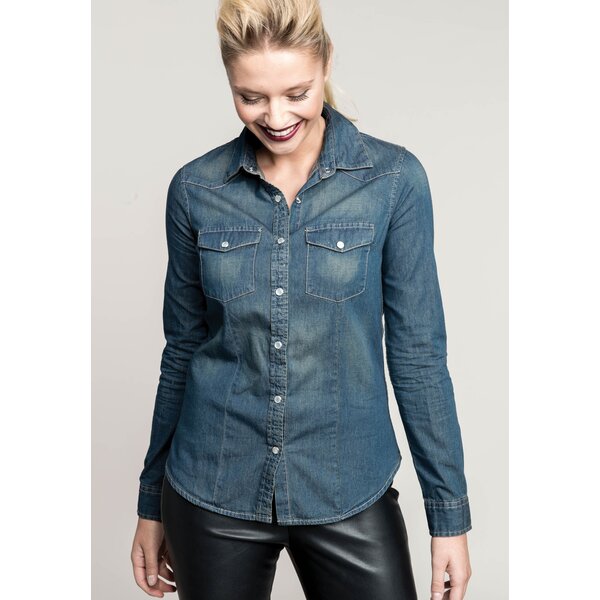 Kariban Overhemd Denim dames