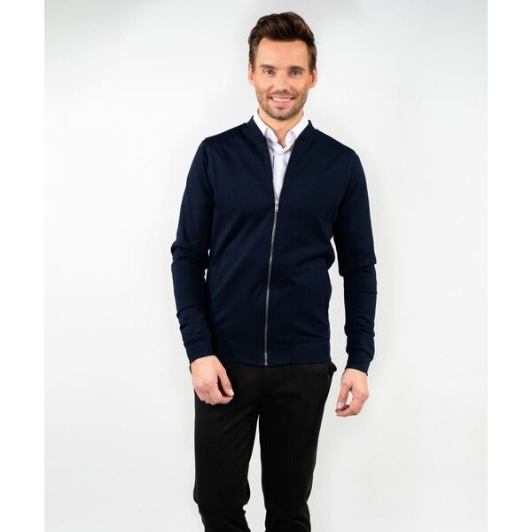 Company Fits Bomberjack stretch sweat blauw of zwart