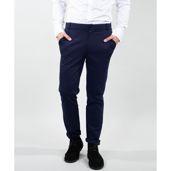 Company Fits Heren pantalon Cyprus stretch zwart of blauw