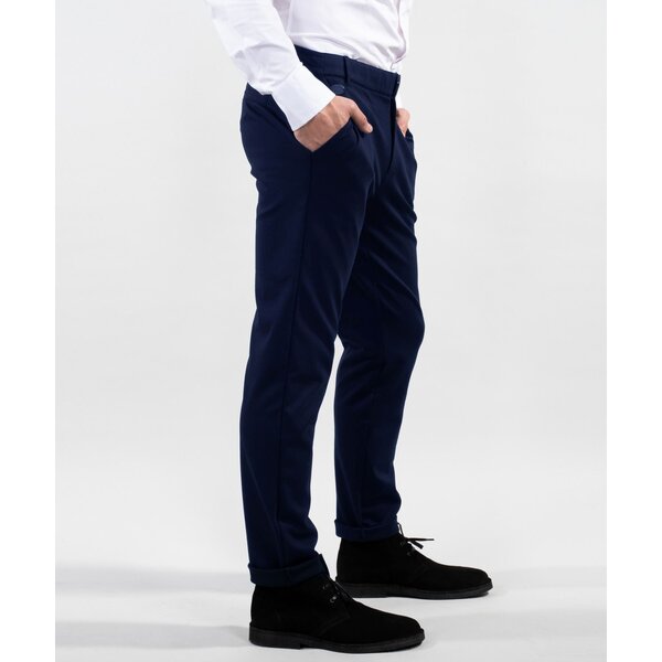 Company Fits Heren pantalon Cyprus stretch zwart of blauw