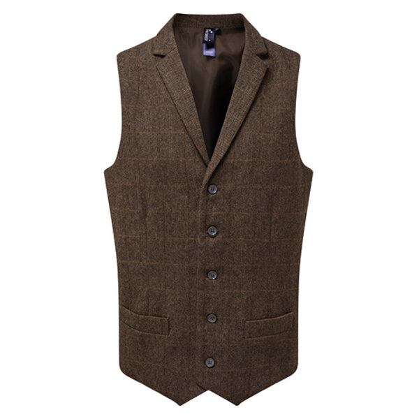 Premier Gilet Herringbone  heren in bruin, blauw of grijs