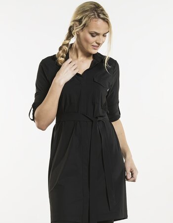 Jurk Ginger travelstof zwart